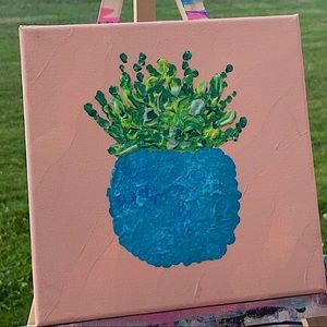 Personal acrylic painting of succulents